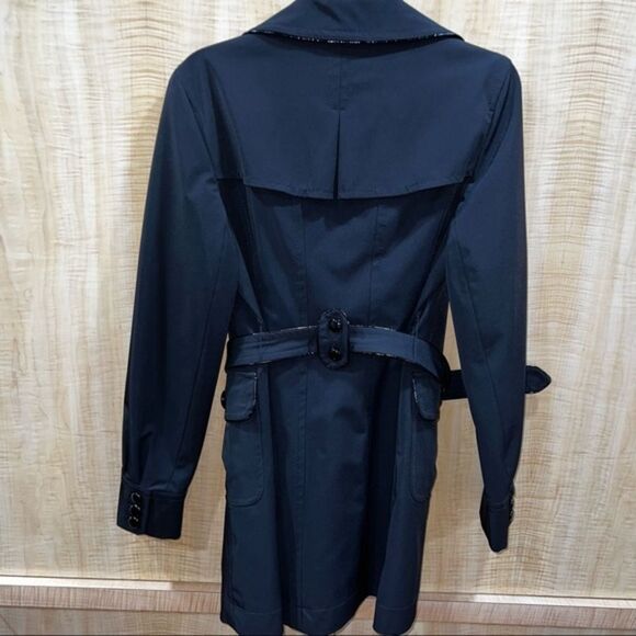 Ann Taylor Women’s Black Belted Trench Coat - Picture 5 of 10